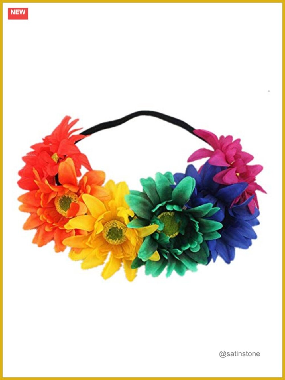 Handmade Sunflower Crown Boho Flower Headband Hair Accessory